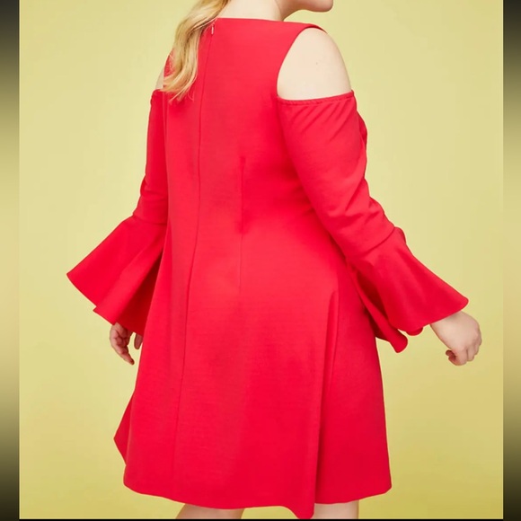 LANE BRYANT COLD SHOULDER PINK DRESS SIZE 22 - Picture 4 of 9